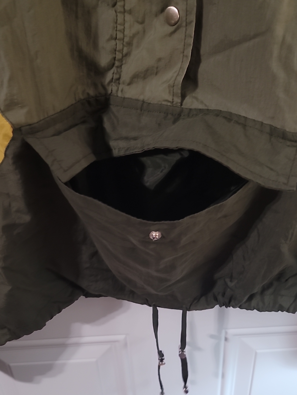 Rue21 Colorblock Hooded Utility Windbreaker in Olive, Dark Green, Beige & Yellow - Picture 8 of 14